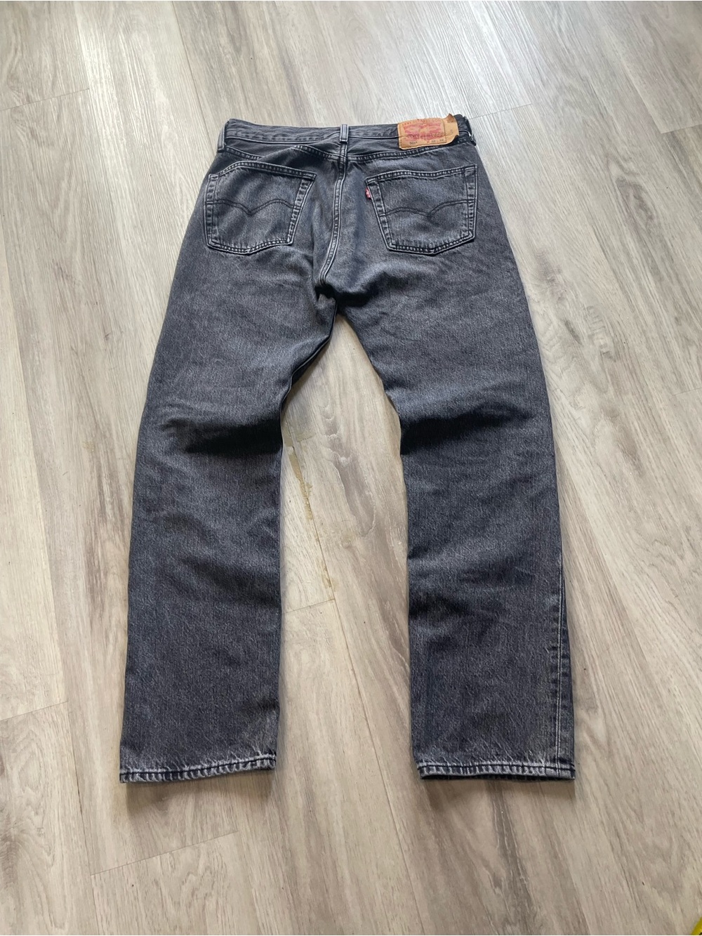 Levis 501 Men's Black faded Bootcut Jeans